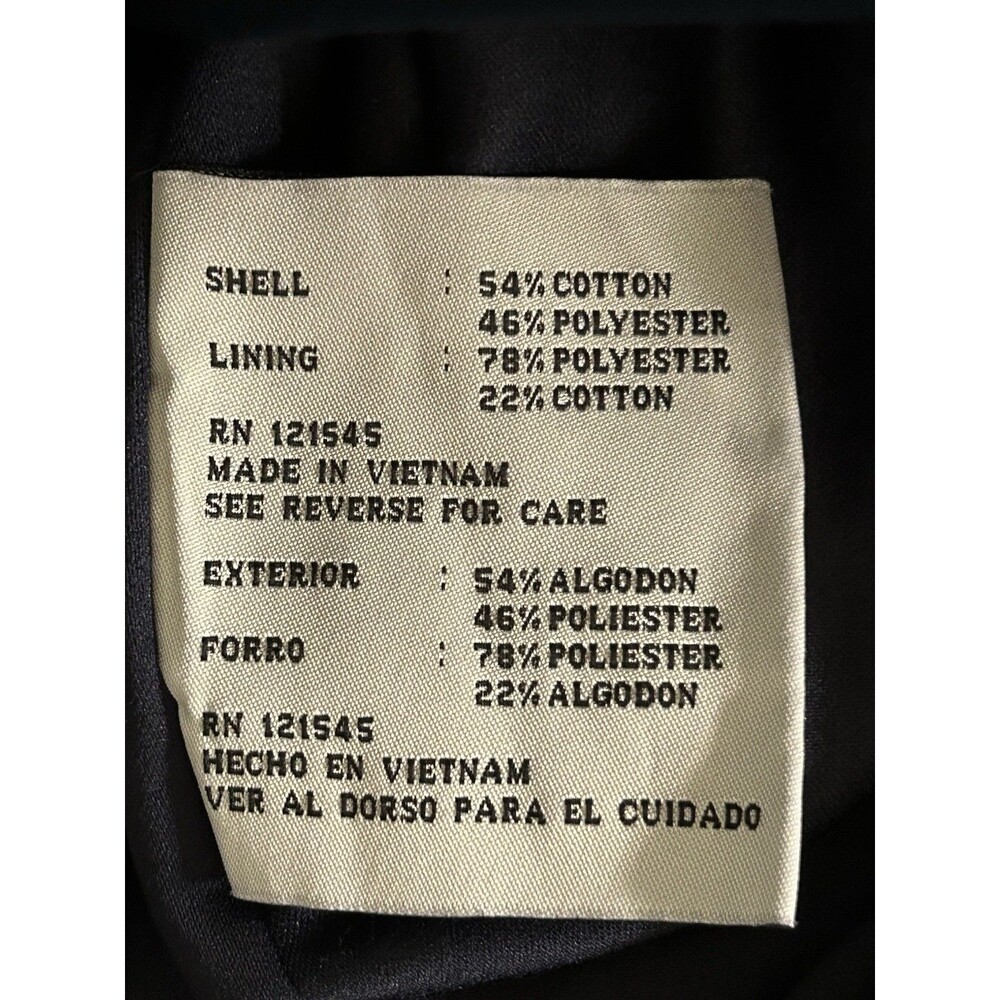 London Fog Heritage Double Breasted Belted Trench Dark Blue Satin Sheen Size L - Picture 14 of 16